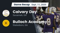Recap: Calvary Day  vs. Bulloch Academy 2020