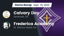 Recap: Calvary Day  vs. Frederica Academy  2020