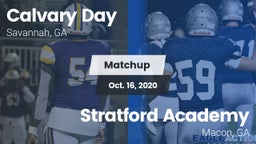 Matchup: Calvary Day vs. Stratford Academy  2020