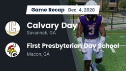 Recap: Calvary Day  vs. First Presbyterian Day School 2020
