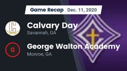 Recap: Calvary Day  vs. George Walton Academy  2020