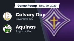 Recap: Calvary Day  vs. Aquinas  2020