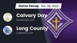 Recap: Calvary Day  vs. Long County  2022