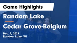 Random Lake  vs Cedar Grove-Belgium  Game Highlights - Dec. 2, 2021