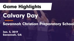 Calvary Day  vs Savannah Christian Preparatory School Game Highlights - Jan. 5, 2019