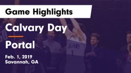 Calvary Day  vs Portal  Game Highlights - Feb. 1, 2019