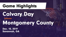 Calvary Day  vs Montgomery County Game Highlights - Dec. 10, 2019