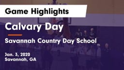 Calvary Day  vs Savannah Country Day School Game Highlights - Jan. 3, 2020