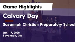 Calvary Day  vs Savannah Christian Preparatory School Game Highlights - Jan. 17, 2020