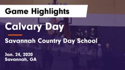 Calvary Day  vs Savannah Country Day School Game Highlights - Jan. 24, 2020