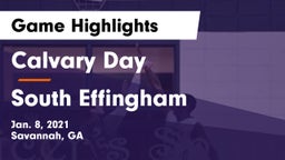 Calvary Day  vs South Effingham  Game Highlights - Jan. 8, 2021
