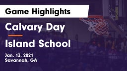 Calvary Day  vs Island School  Game Highlights - Jan. 13, 2021