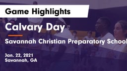 Calvary Day  vs Savannah Christian Preparatory School Game Highlights - Jan. 22, 2021