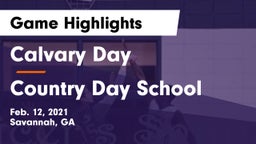 Calvary Day  vs Country Day School Game Highlights - Feb. 12, 2021