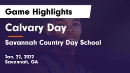 Calvary Day  vs Savannah Country Day School Game Highlights - Jan. 22, 2022