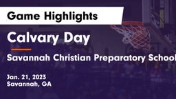 Calvary Day  vs Savannah Christian Preparatory School Game Highlights - Jan. 21, 2023