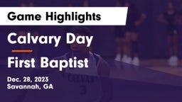 Calvary Day  vs First Baptist  Game Highlights - Dec. 28, 2023
