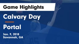 Calvary Day  vs Portal  Game Highlights - Jan. 9, 2018