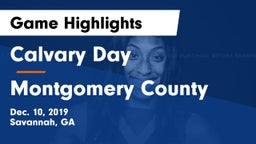 Calvary Day  vs Montgomery County  Game Highlights - Dec. 10, 2019