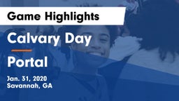 Calvary Day  vs Portal  Game Highlights - Jan. 31, 2020