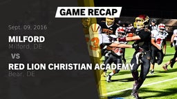 Recap: Milford  vs. Red Lion Christian Academy 2016