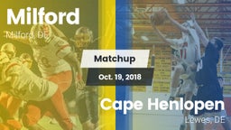 Matchup: Milford  vs. Cape Henlopen  2018