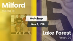 Matchup: Milford  vs. Lake Forest  2018