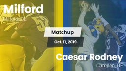 Matchup: Milford  vs. Caesar Rodney  2019