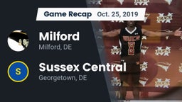Recap: Milford  vs. Sussex Central  2019