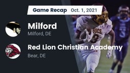 Recap: Milford  vs. Red Lion Christian Academy 2021