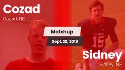 Matchup: Cozad  vs. Sidney  2019