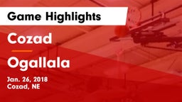 Cozad  vs Ogallala Game Highlights - Jan. 26, 2018