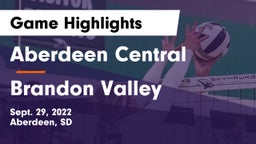 Aberdeen Central  vs Brandon Valley  Game Highlights - Sept. 29, 2022