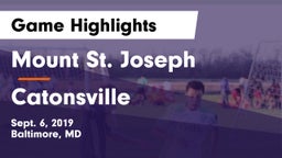 Mount St. Joseph  vs Catonsville  Game Highlights - Sept. 6, 2019