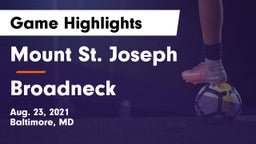 Mount St. Joseph  vs Broadneck  Game Highlights - Aug. 23, 2021