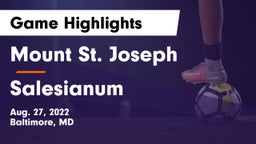 Mount St. Joseph  vs Salesianum  Game Highlights - Aug. 27, 2022