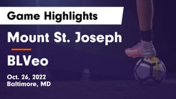 Mount St. Joseph  vs BLVeo Game Highlights - Oct. 26, 2022