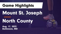 Mount St. Joseph  vs North County  Game Highlights - Aug. 17, 2023