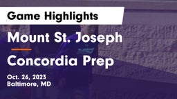 Mount St. Joseph  vs Concordia Prep  Game Highlights - Oct. 26, 2023