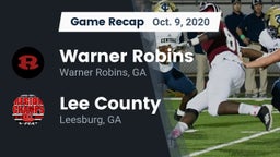 Recap: Warner Robins   vs. Lee County  2020