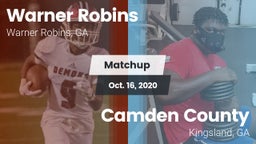 Matchup: WARNER ROBINS HIGH vs. Camden County  2020