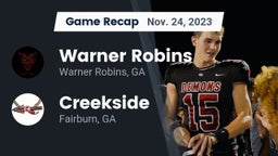 Recap: Warner Robins   vs. Creekside  2023