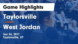 Taylorsville  vs West Jordan  Game Highlights - Jan 26, 2017