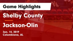 Shelby County  vs Jackson-Olin  Game Highlights - Jan. 14, 2019