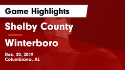Shelby County  vs Winterboro  Game Highlights - Dec. 20, 2019