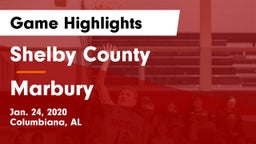 Shelby County  vs Marbury  Game Highlights - Jan. 24, 2020