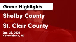 Shelby County  vs St. Clair County  Game Highlights - Jan. 29, 2020