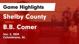 Shelby County  vs B.B. Comer  Game Highlights - Jan. 5, 2024