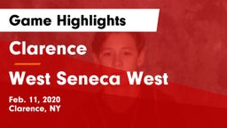 Clarence  vs West Seneca West Game Highlights - Feb. 11, 2020