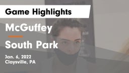 McGuffey  vs South Park Game Highlights - Jan. 6, 2022